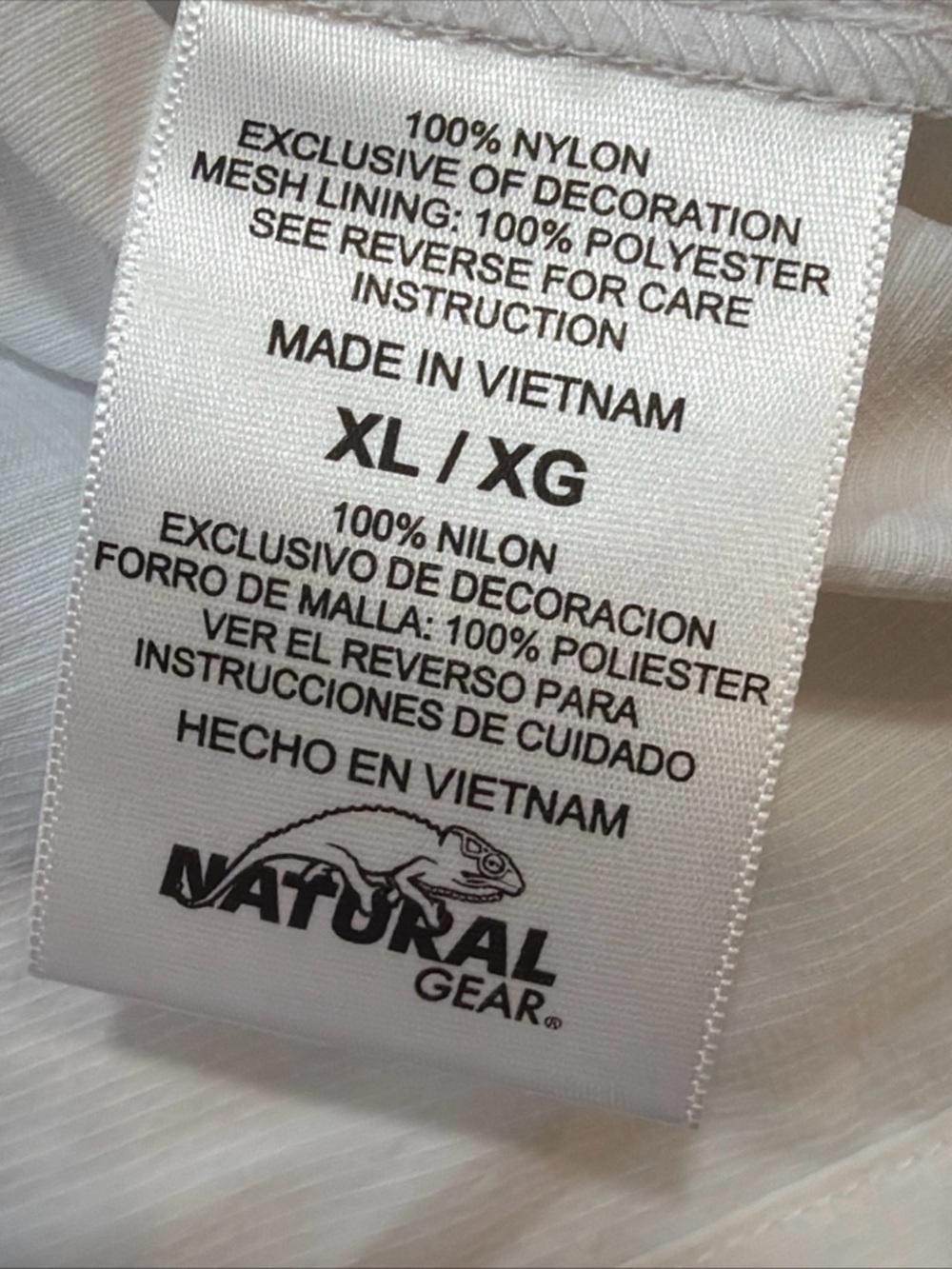 Natural Gear Fishing Shirt Men’s XL NEW white nylon Long Sleeve Vented Utility - Picture 9 of 16